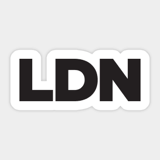 LDN - London proud city print - black Sticker